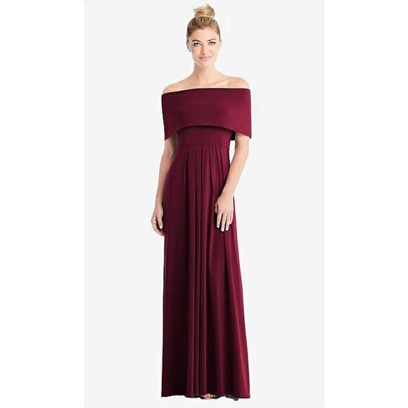 Loop dress by Carlos Saavedra Long Multi Look Jersey Knit Gown Cabernet SZ M - Picture 4 of 12